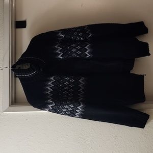Beautiful Black Macy brand lined zip up sweater